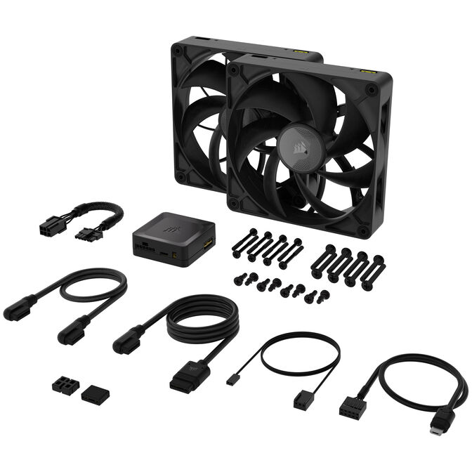 Corsair iCUE LINK RX140 MAX Series, PWM Fans 2-Pack - 140mm, black image number 10