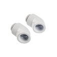 Corsair Hydro X Series Adapter 45 Grad G1/4 Zoll AG auf G1/4 Zoll IG - 2er Pack, drehbar, wei&szlig; image number null