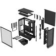 Fractal Design Meshify 3 RGB TG Light PC Case, Mid Tower, E-ATX, - black image number null