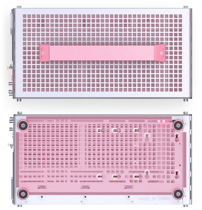 Jonsplus Z20 Micro-ATX case, with carrying handle - white/pink image number 7