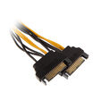Akasa 2x 15-Pin-SATA auf 1x 6-Pin-PCIe Adapter image number null