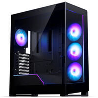 Phanteks NV5X PC-Geh&auml;use, Midi-Tower, E-ATX, Tempered Glass, ARGB - schwarz