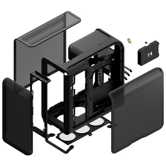HYTE X50 Air Midi Tower - Pitch Black image number 9