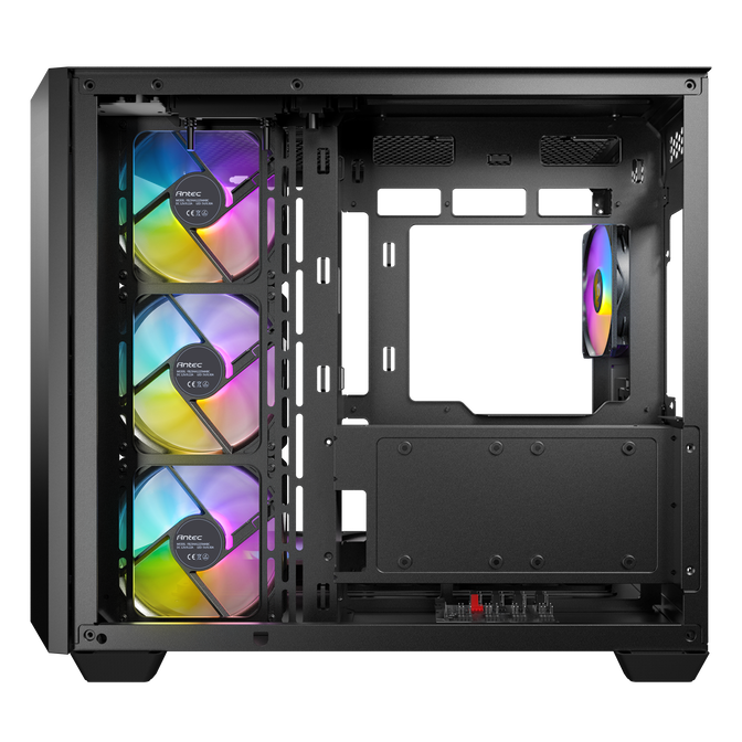 Antec C5 Computer Case, Mid-Tower, ATX, RGB, Tempered Glass - black image number 4