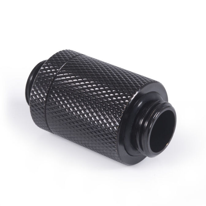 Alphacool ES D-Plug, 25,5mm, G1/4 AG auf G1/4 AG - Deep Black image number 1