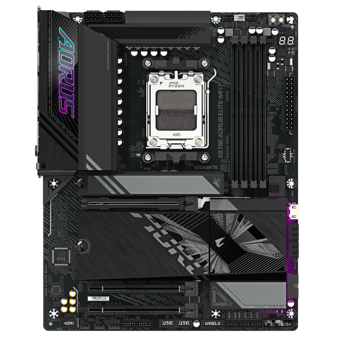 Gigabyte X870E A Elite WiFi7 motherboard, Socket AM5, AMD X870E, ATX, DDR5 image number 1