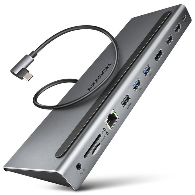 AXAGON 11-in-1 Hub with USB-C cable and power adapter image number 2