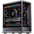 Jonsbo D401 PC Case, Mid-Tower, ATX, Tempered Glass - black image number null