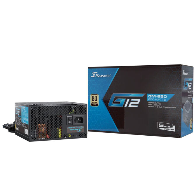 Seasonic G12 GM 80 PLUS Gold Netzteil, halbmodular - 650 Watt, schwarz image number 8