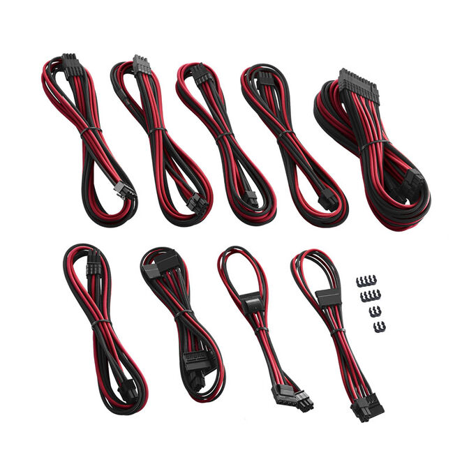 CableMod C-Series PRO ModMesh Cable Kit for Corsair AXi/HXi/RM (Yellow Label) - black/red image number 1