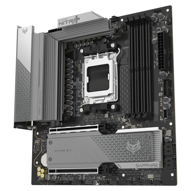 Sapphire Nitro+ B850M WiFi Motherboard, Socket AM5, AMD B850, mATX, DDR5 image number 1