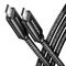 AXAGON BUCM4X-CM10AB USB-C zu USB-C Kabel, USB4 Gen 3&times;2, 1 m, PD 240W, 8K HD, ALU, geflochten - schw