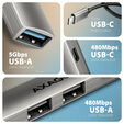 AXAGON HUE-STC USB-Hub - 3x USB-A, 1x USB-C, 12cm USB-C-Kabel image number null