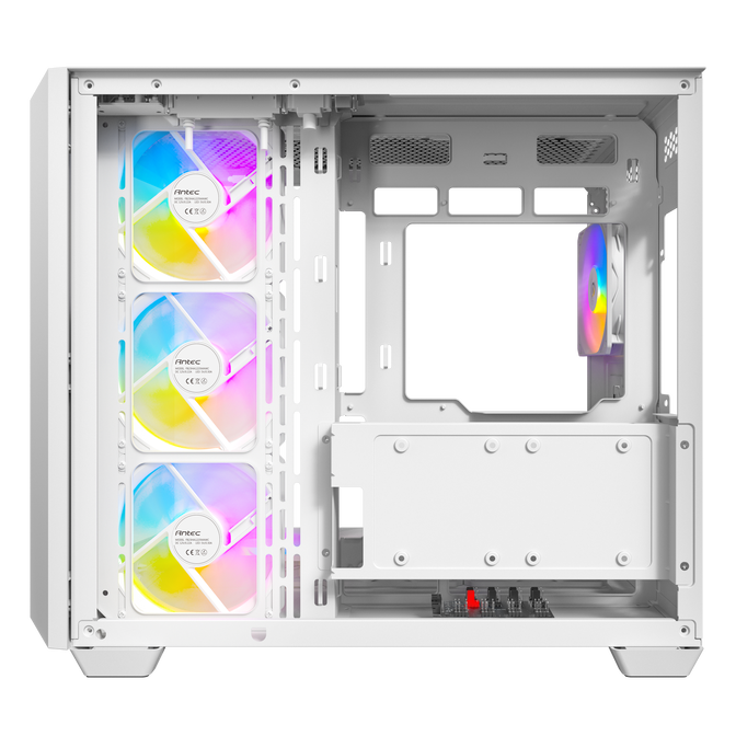 Antec C5 PC case, mid tower, ATX, RGB, tempered glass - white image number 4