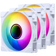 PHANTEKS M25 Gen2 PWM D-RGB L&uuml;fter, 3er-Pack - Reverse Blade, 120mm, wei&szlig; image number null