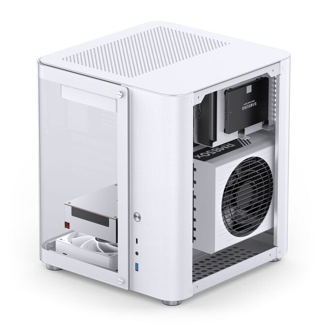 Jonsbo TK-1 2.0 Micro-ATX case, Tempered Glass - white image number 6