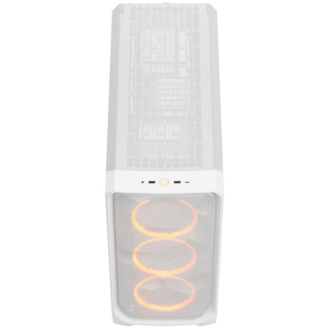 Fractal Design Meshify 3 XL RGB TG PC Case, Full Tower, E-ATX, Tempered Glass - White image number 2