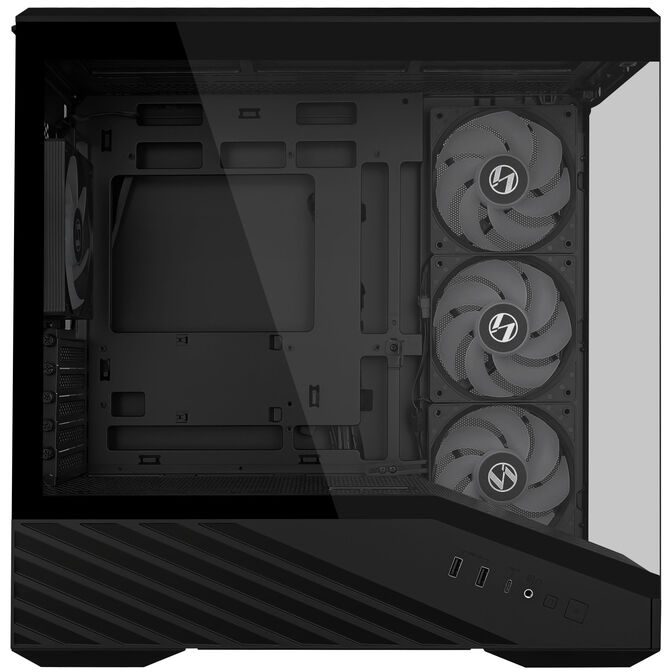 Lian Li VECTOR V100 MINI PC Case, Micro-ATX, Tempered Glass - Black image number 3
