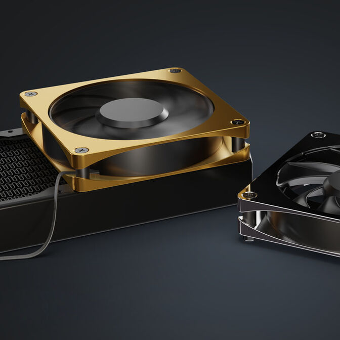 Alphacool Apex Stealth Metall Power L&uuml;fter 120 mm, 3.000 U/min  - gold image number 7