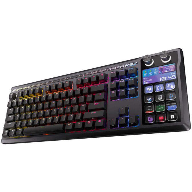 CORSAIR Galleon 100 SD Gaming Keyboard, Full-Size, Integrated Stream Deck, Hot-Swap, DE - Black image number 0