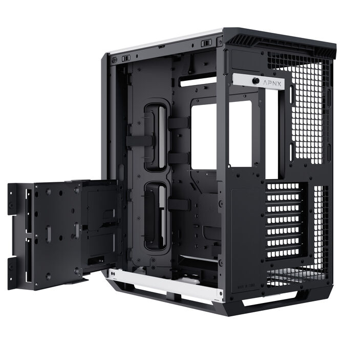 APNX V1 PC-Geh&auml;use, Midi-Tower, ATX, Tempered Glass - schwarz / wei&szlig; image number 9