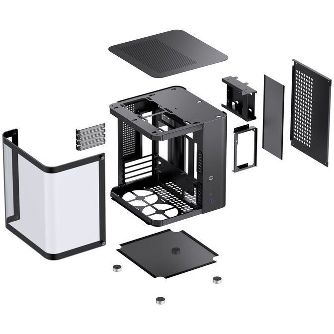 Jonsbo TK-1 2.0 Micro-ATX case, Tempered Glass - black image number 13