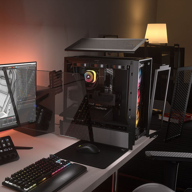 Corsair Frame 4000D RS ARGB PC-Geh&auml;use, Midi-Tower, E-ATX, RGB, Tempered Glass - schwarz image number 10