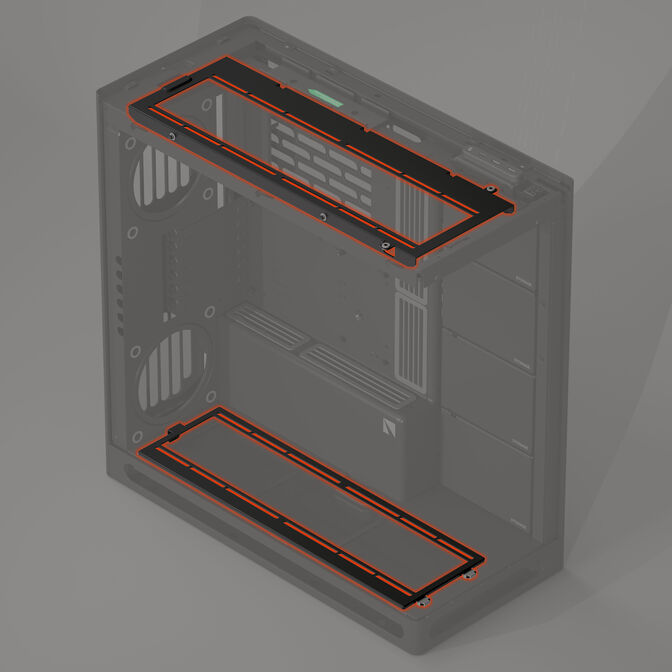 HAVN HS 420 Fan Brackets f&uuml;r 360 mm Radiatoren - schwarz image number 3