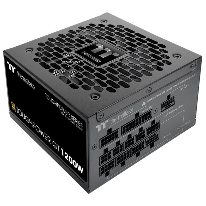 Thermaltake Toughpower GT 80 PLUS Gold Power Supply, modular, ATX 3.1, PCIe 5.1 - 1,200 W, black image number 2