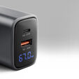 AXAGON ACU-PQ67D GaN Ladeger&auml;t, USB-C Power Delivery 3, USB-A Quick Charge 4 - grau image number null