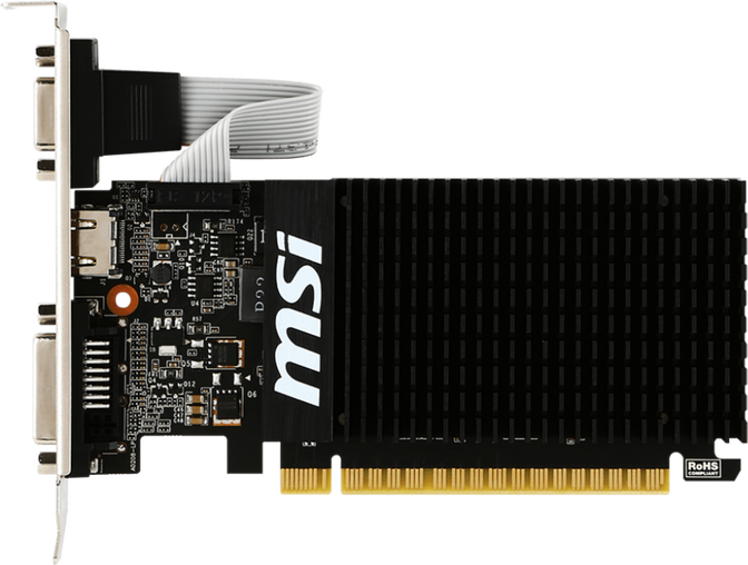 MSI GeForce GT 710 Graphics Card, Low-Profile, 2048 MB DDR3 image number 1