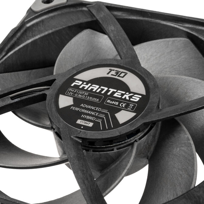 PHANTEKS T30 PWM 120mm L&uuml;fter, 3er Pack - schwarz image number 4