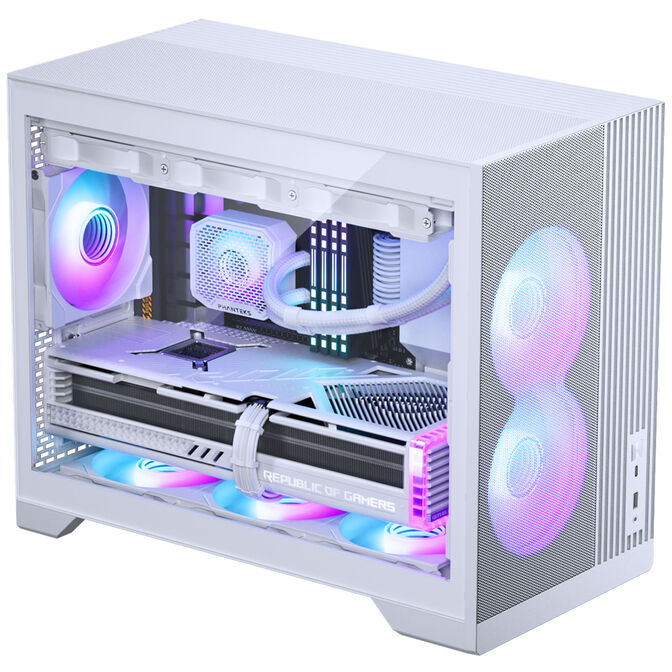 Phanteks XT M3 PC-Geh&auml;use, Mini-Geh&auml;use + D30 PWM Regular Airflow D-RGB L&uuml;fter, 3er Pack, wei&szlig; image number 4