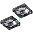 Jonsbo ZL-120B L&uuml;fter, PWM, ARGB - 120mm, schwarz, 3er-Pack image number null