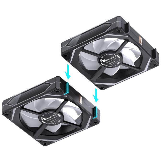 Jonsbo ZL-120B L&uuml;fter, PWM, ARGB - 120mm, schwarz, 3er-Pack image number 12