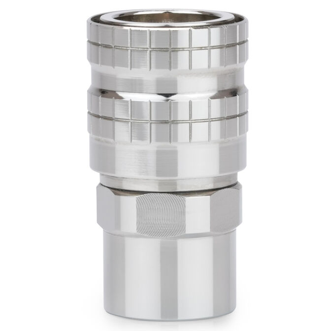 Thermal Grizzly DeltaMate Quick Disconnect Female - F, Gloss Nickel image number 1