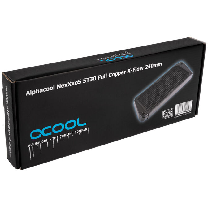 Alphacool NexXxoS ST30 Full Copper X-Flow Radiator - 240mm, schwarz image number 6