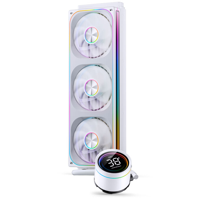 Jonsbo TH-360 AiO Watercooler, ARGB, Segment Display - 360mm, White image number 1
