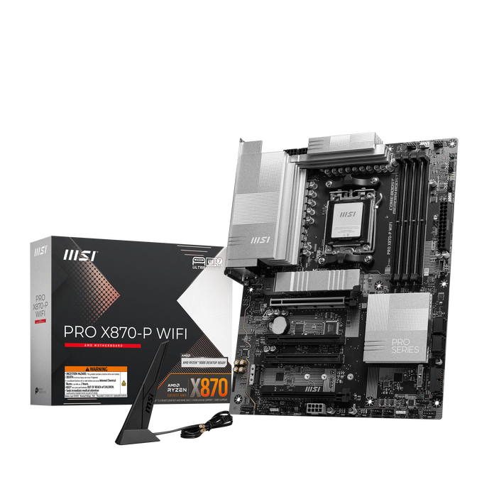 MSI Pro X870-P WiFi motherboard, Socket AM5, AMD X870, ATX, DDR5 image number 0
