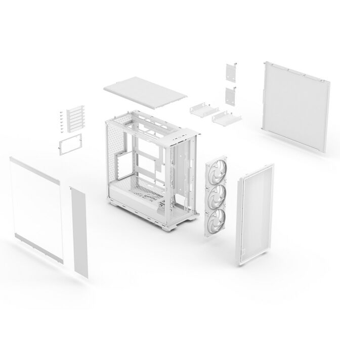 Fractal Design Epoch XL White RGB TG Clear Tint PC Case, Mid Tower, E-ATX, ARGB, Tempered Glass &ndash; white image number 17