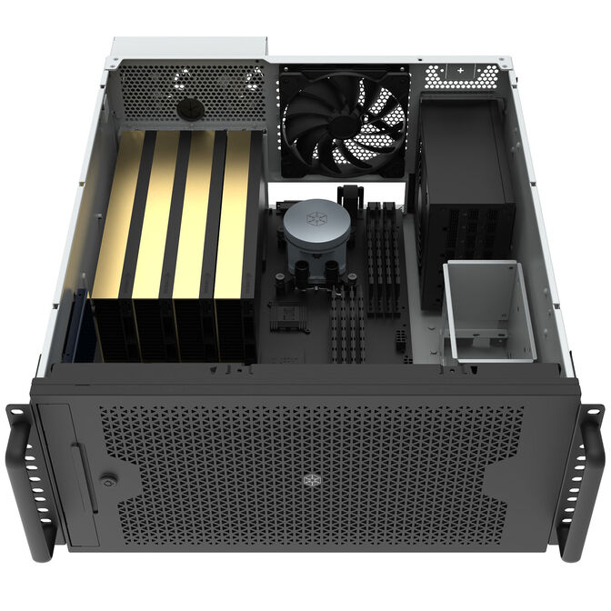 SilverStone RM53-502 Server-Geh&auml;use, Rackmount, SSI-EEB, Mesh - schwarz image number 2