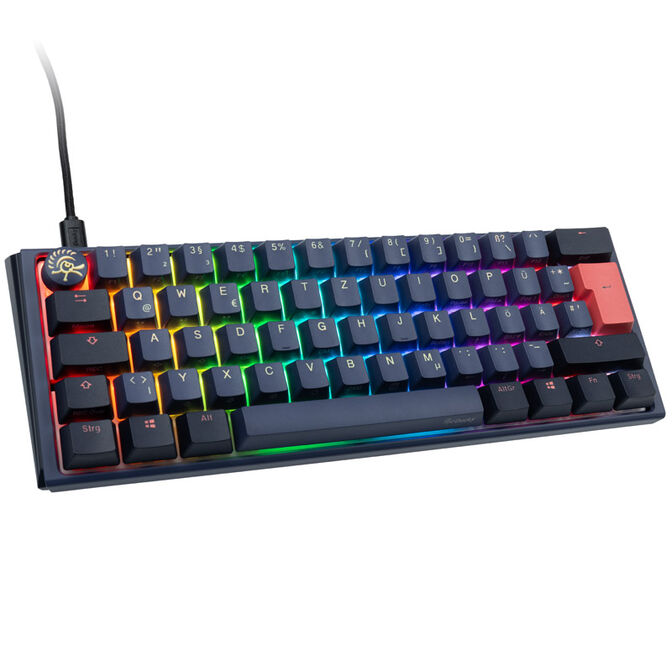 Ducky One 3 Cosmic Blue Mini Gaming Keyboard, RGB LED - MX-Silent-Red image number 0