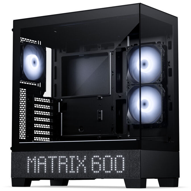 Phanteks XT View Matrix Geh&auml;use-Bundle, Midi-Tower, E-ATX, Tempered Glass + Nxlinq V2 HUB - schwarz image number 7