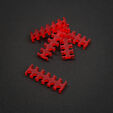 King Mod Service 12-Slot Cable Comb 3mm small - red - set of 5 image number null
