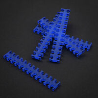 King Mod Service 24-Slot Kabelkamm 3mm klein - blau - 5er Set
