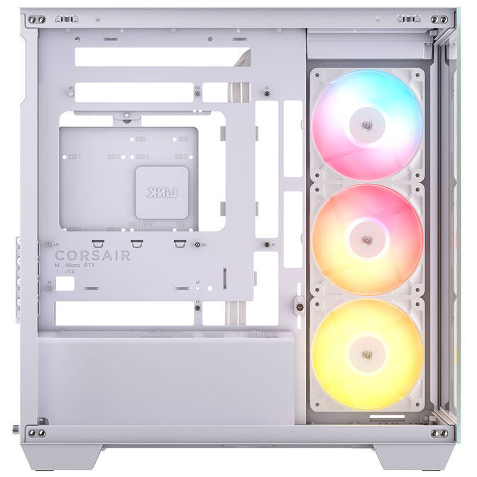 Corsair 2800X RS-R ARGB PC Case, Mini Case, mATX, Tempered Glass - including 3x 120mm Fans, White image number 5