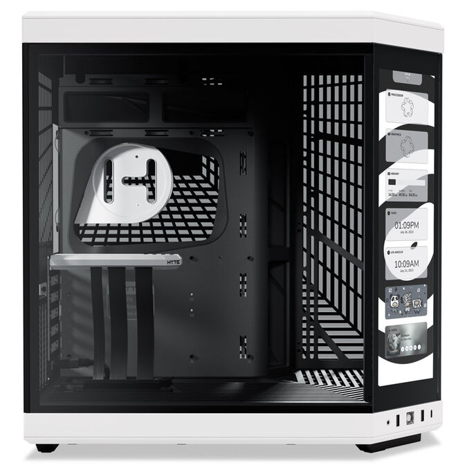 Hyte Y70 Touch PC Case, Mid Tower - Black/White image number 4