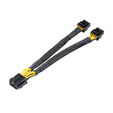 Akasa 8-Pin to 2x 4+4-Pin Adapter Cable, EPS/ATX Compatible - Black, 20cm image number null