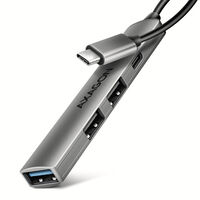 AXAGON HUE-STC USB-Hub - 3x USB-A, 1x USB-C, 12cm USB-C-Kabel