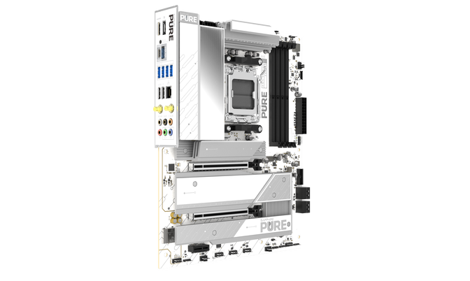 Sapphire Pure X870A WiFi7 Motherboard, Socket AM5, AMD X870, ATX, DDR5 image number 3